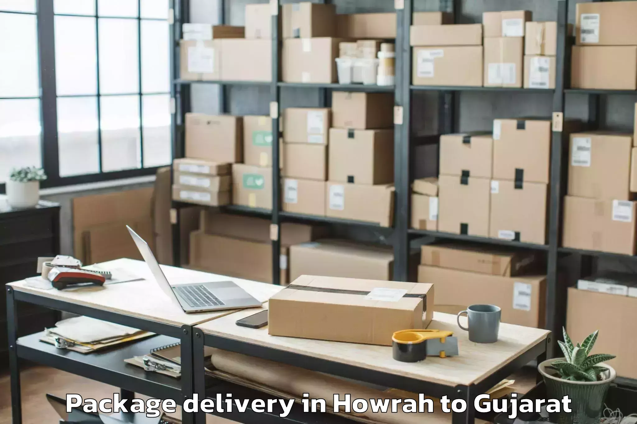 Affordable Howrah to Anklav Package Delivery